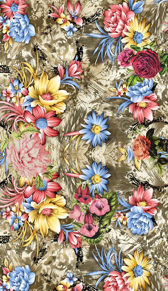 花卉印花华亿平台图片