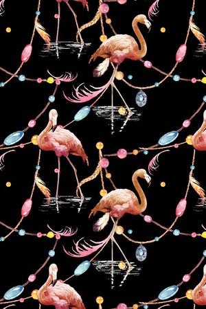 火烈鸟印花华亿平台图片