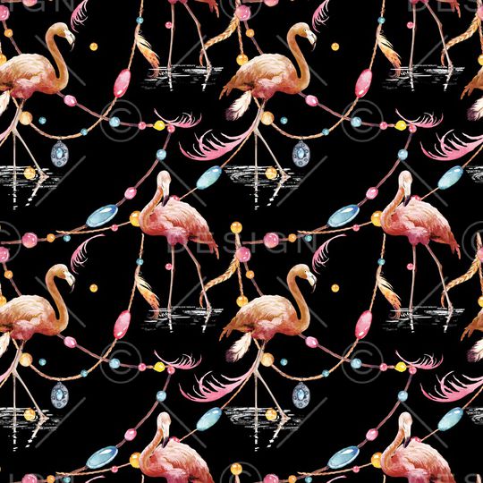 火烈鸟印花华亿平台图片