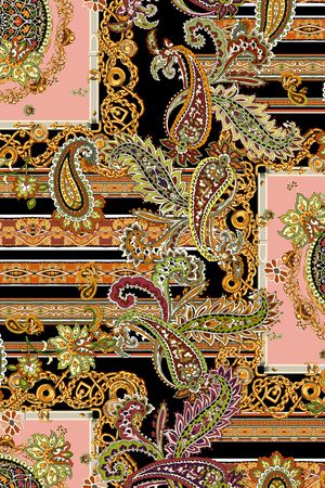 佩斯利印花华亿平台图片