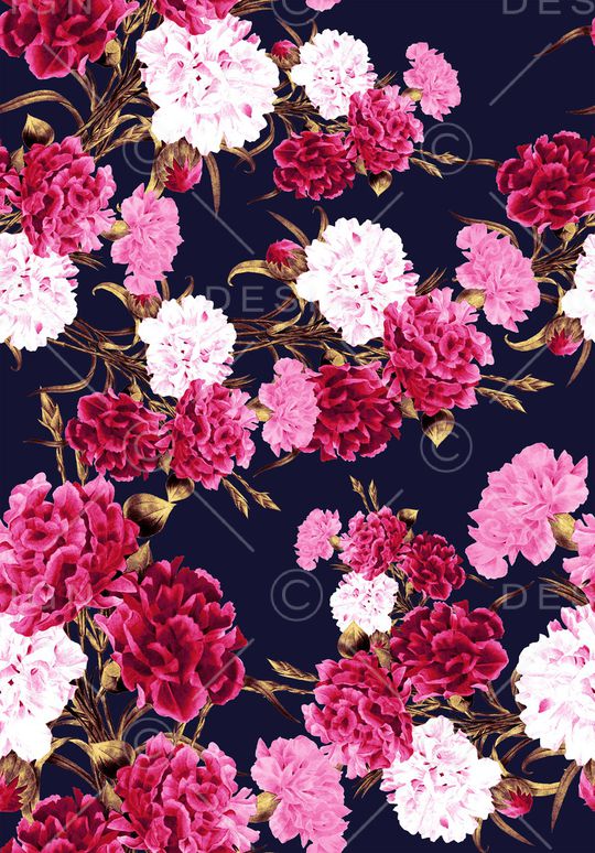 康乃馨印花华亿平台图片