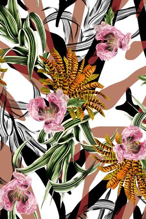 花卉印花华亿平台图片