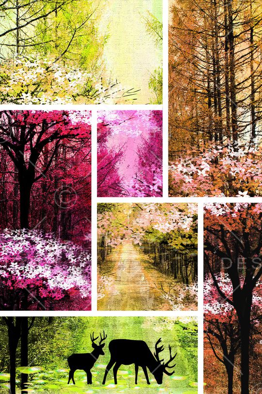 水彩花卉印花华亿平台图片