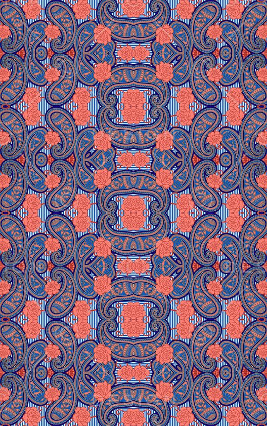 佩斯利印花华亿平台图片