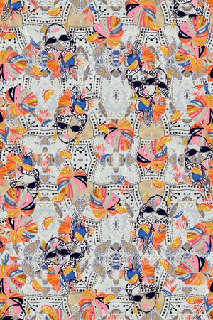 几何印花华亿平台图片