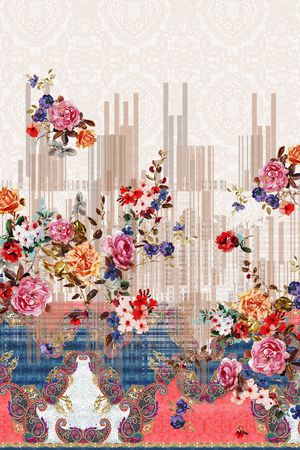 花卉印花华亿平台图片