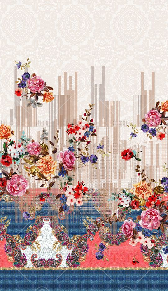 花卉印花华亿平台图片