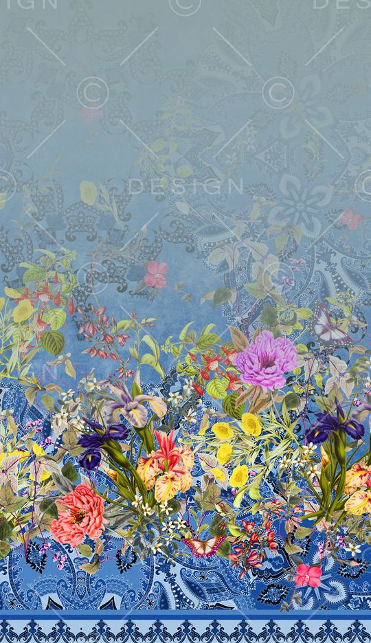 花卉印花华亿平台图片