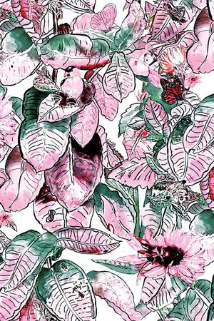 绿植树叶印花华亿平台图片