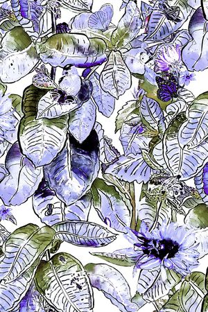 绿植树叶印花华亿平台图片