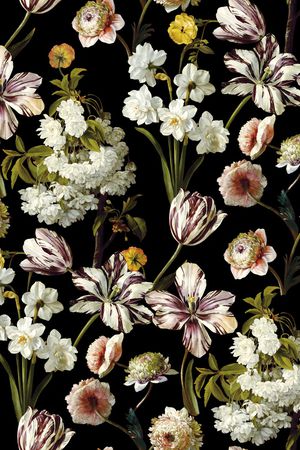 手绘大花印花华亿平台图片