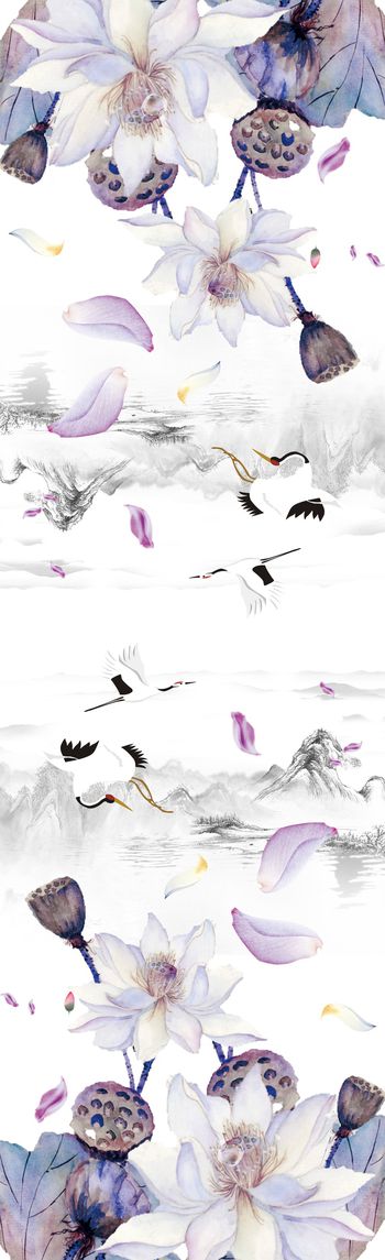 仙鹤印花华亿平台图片