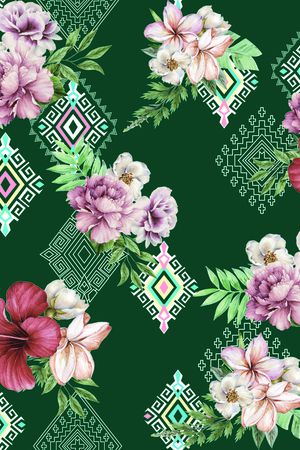 花卉印花华亿平台图片