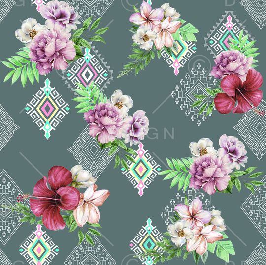 花卉印花华亿平台图片