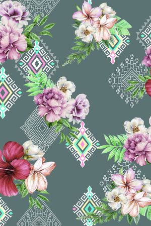 花卉印花华亿平台图片