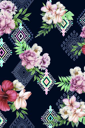 花卉印花华亿平台图片