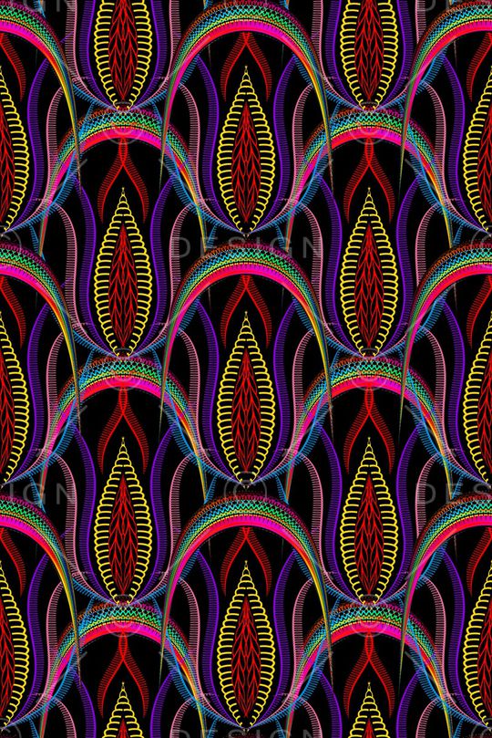 民族风花纹印花华亿平台图片