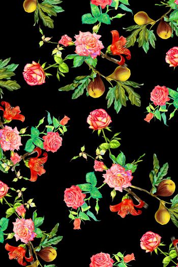 花卉印花华亿平台图片