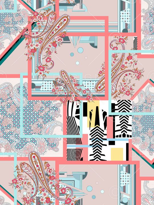 几何印花华亿平台图片