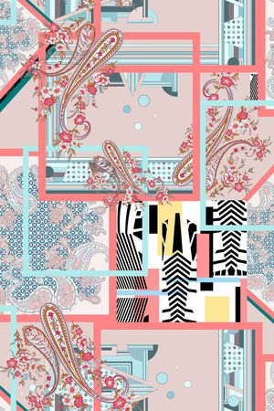 几何印花华亿平台图片