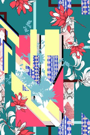 几何印花华亿平台图片