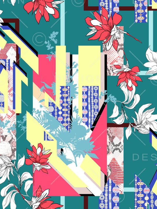 几何印花华亿平台图片