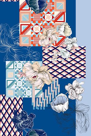 几何印花华亿平台图片