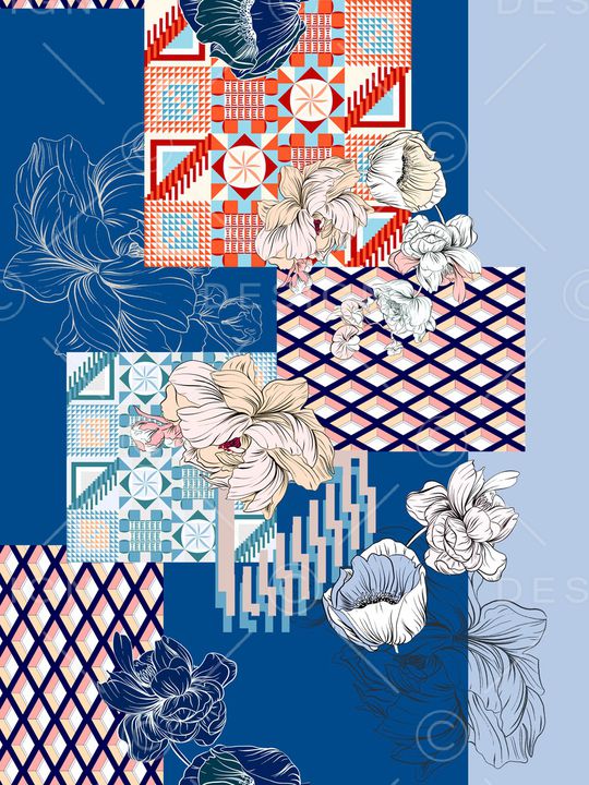 几何印花华亿平台图片