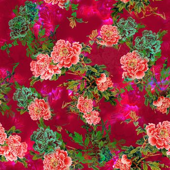 花卉印花华亿平台图片