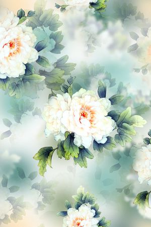 花卉印花华亿平台图片