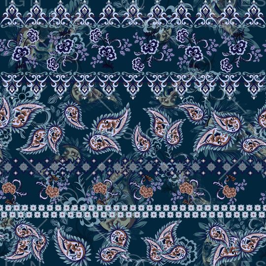 佩斯利印花华亿平台图片