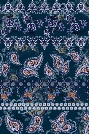 佩斯利印花华亿平台图片