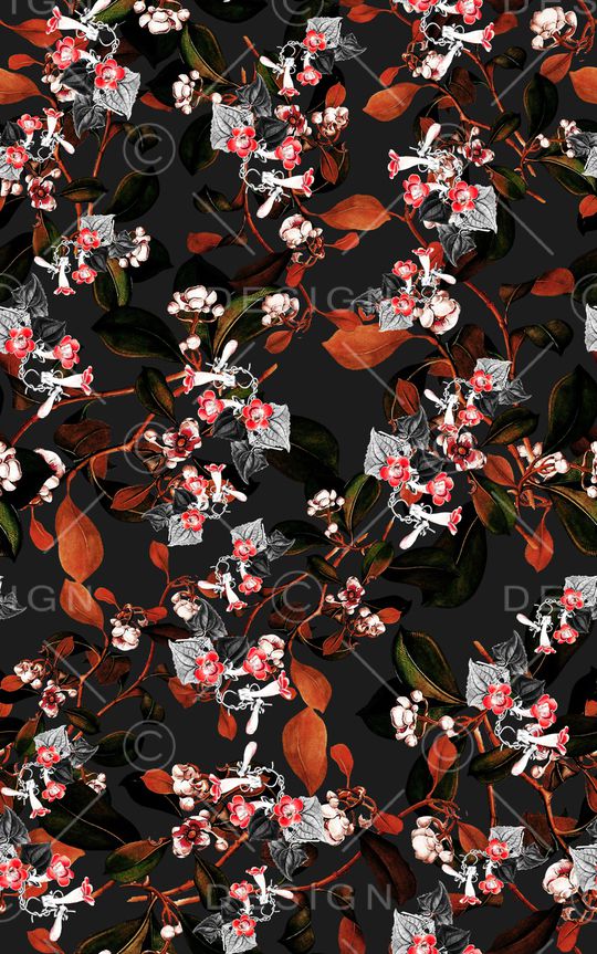 花卉印花华亿平台图片