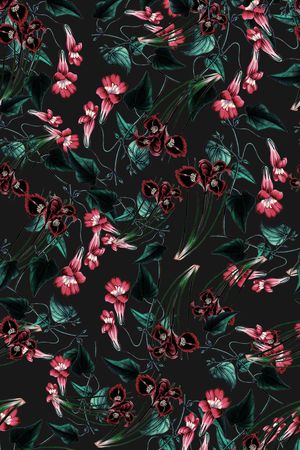 花卉印花华亿平台图片