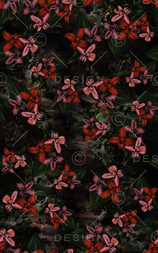 花卉印花华亿平台图片