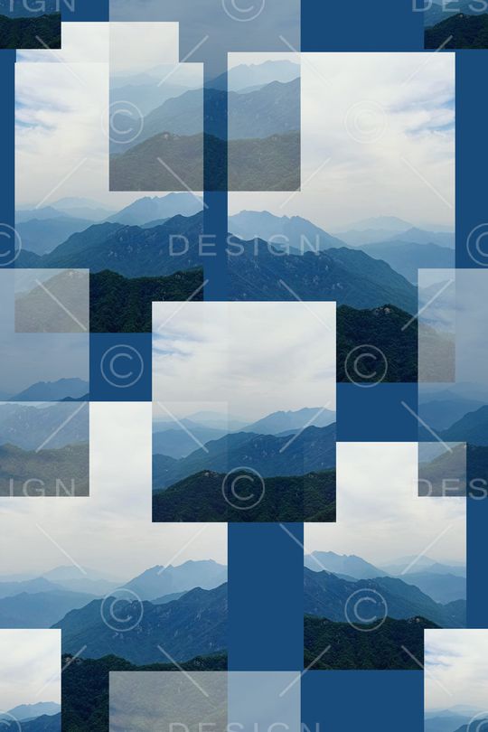 风景景观印花华亿平台图片