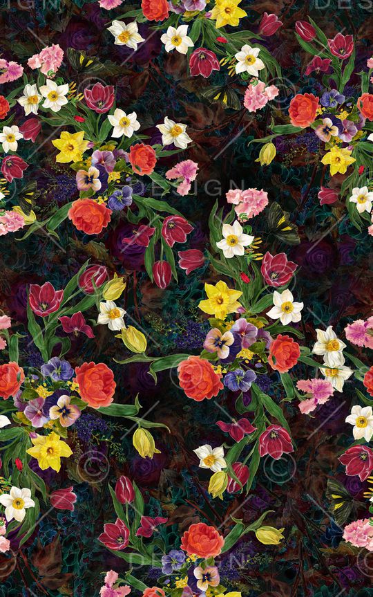 花卉印花华亿平台图片