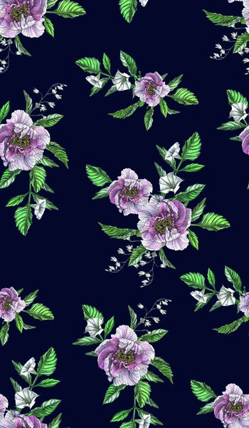 花卉印花华亿平台图片