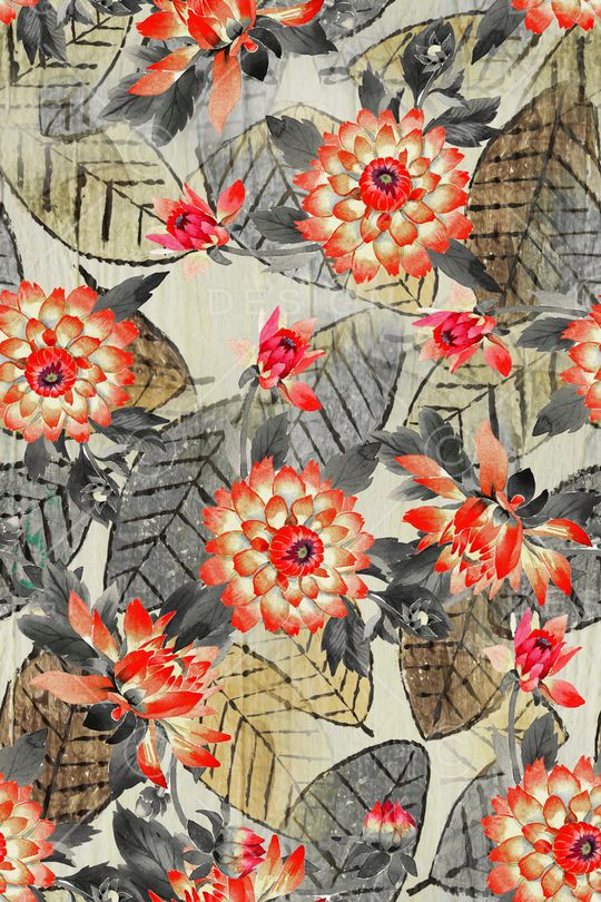 花卉印花华亿平台图片