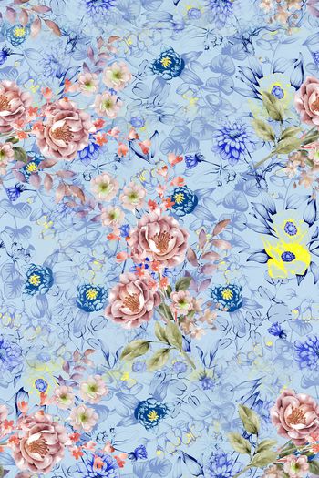 花卉印花华亿平台图片