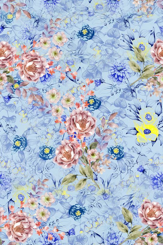 花卉印花华亿平台图片