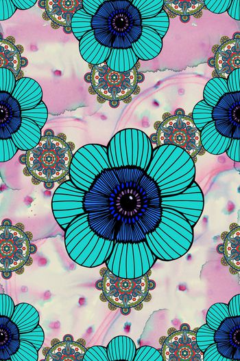 花卉印花华亿平台图片