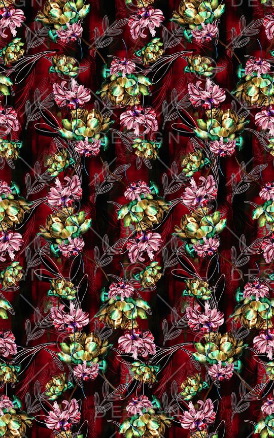 花卉印花华亿平台图片