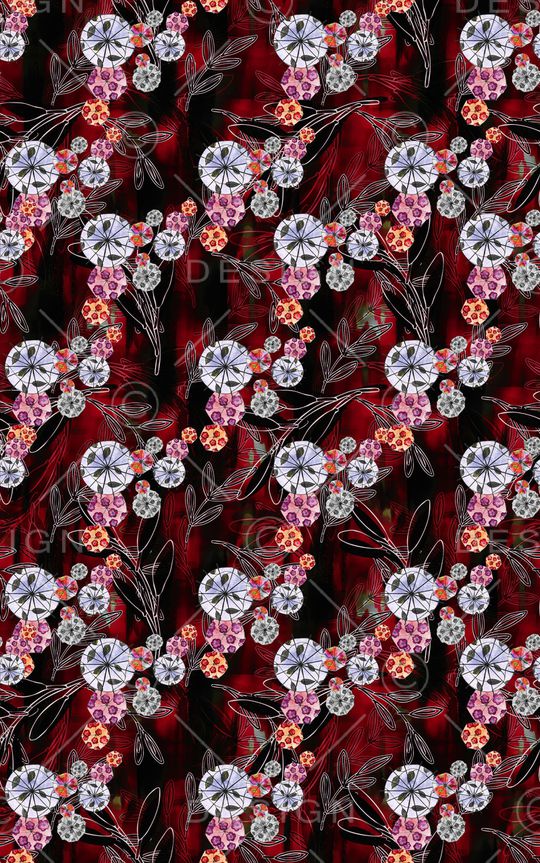 花卉印花华亿平台图片