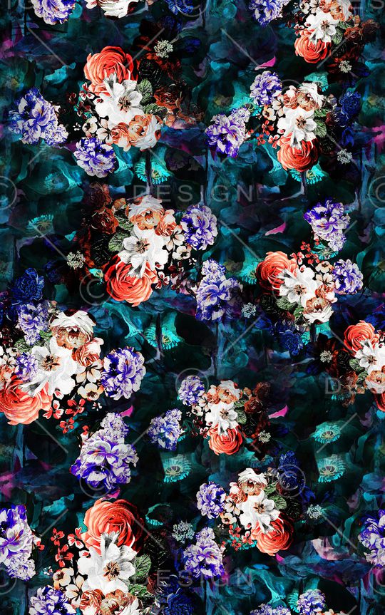 花卉印花华亿平台图片