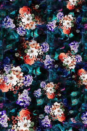 花卉印花华亿平台图片