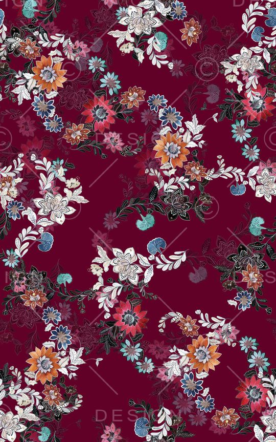 花卉印花华亿平台图片