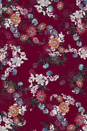 花卉印花华亿平台图片