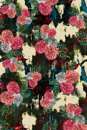 花卉印花华亿平台图片