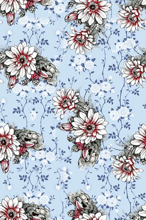 花卉印花华亿平台图片